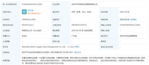 貝特瑞投資1億元成立供應(yīng)鏈管理公司，深耕進出口業(yè)務(wù)